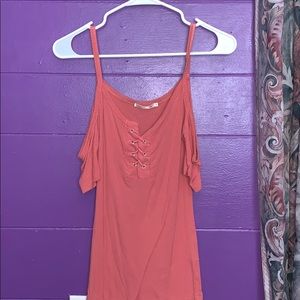 Pink off the shoulder shirt